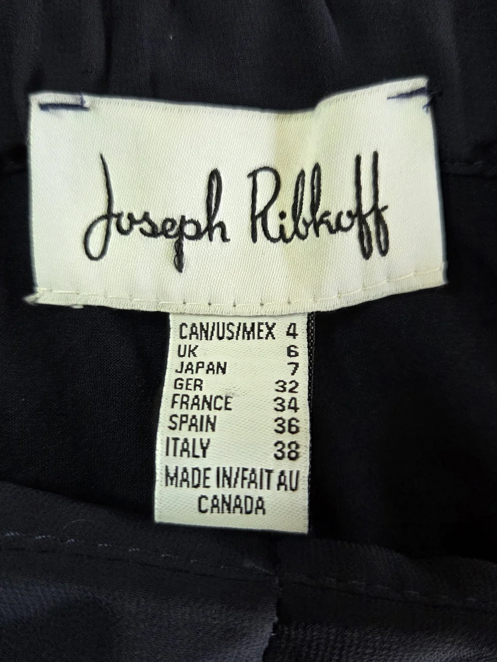 Joseph Ribkoff Navy Wide-Leg Pants with Sheer Overlay Size 4 - Picture 6 of 6